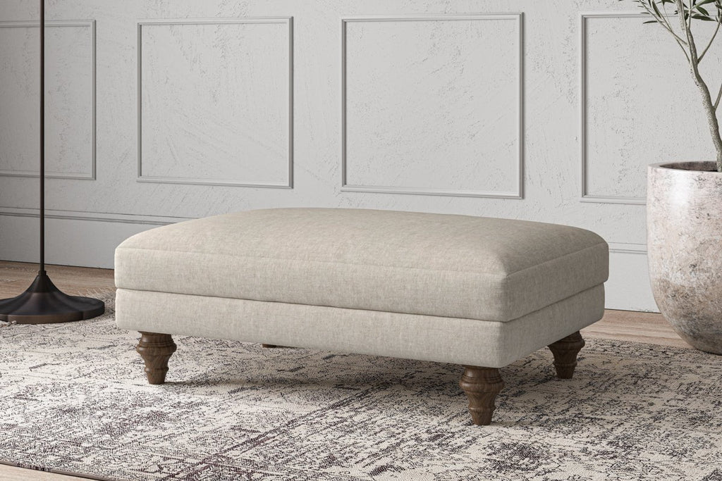 Deni Medium Footstool - Brera Linen Natural