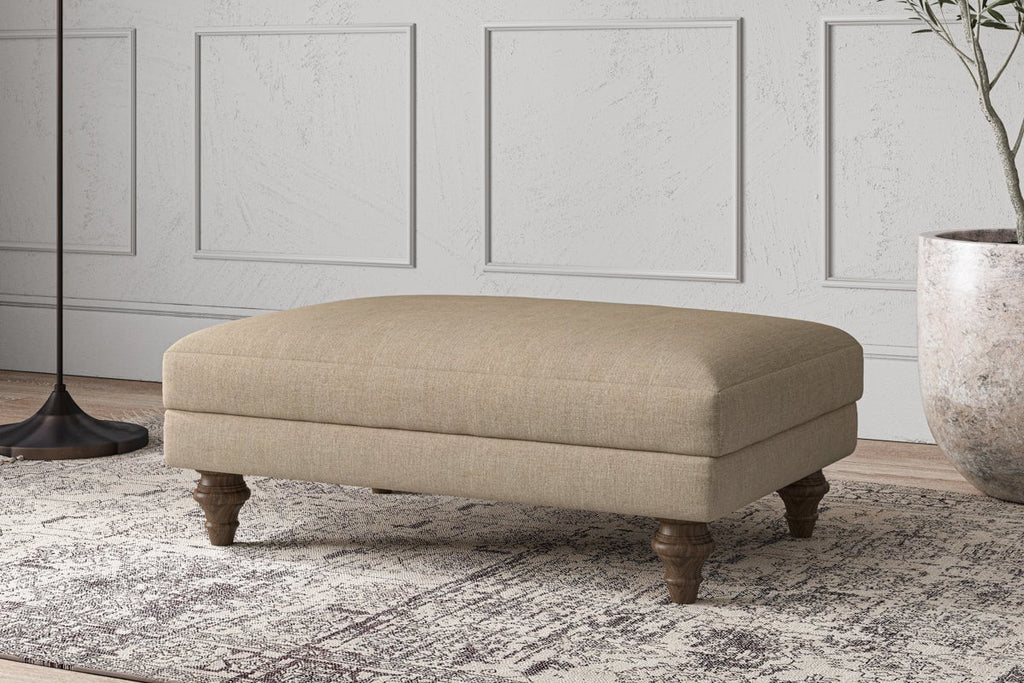 Deni Medium Footstool - Brera Linen Pebble
