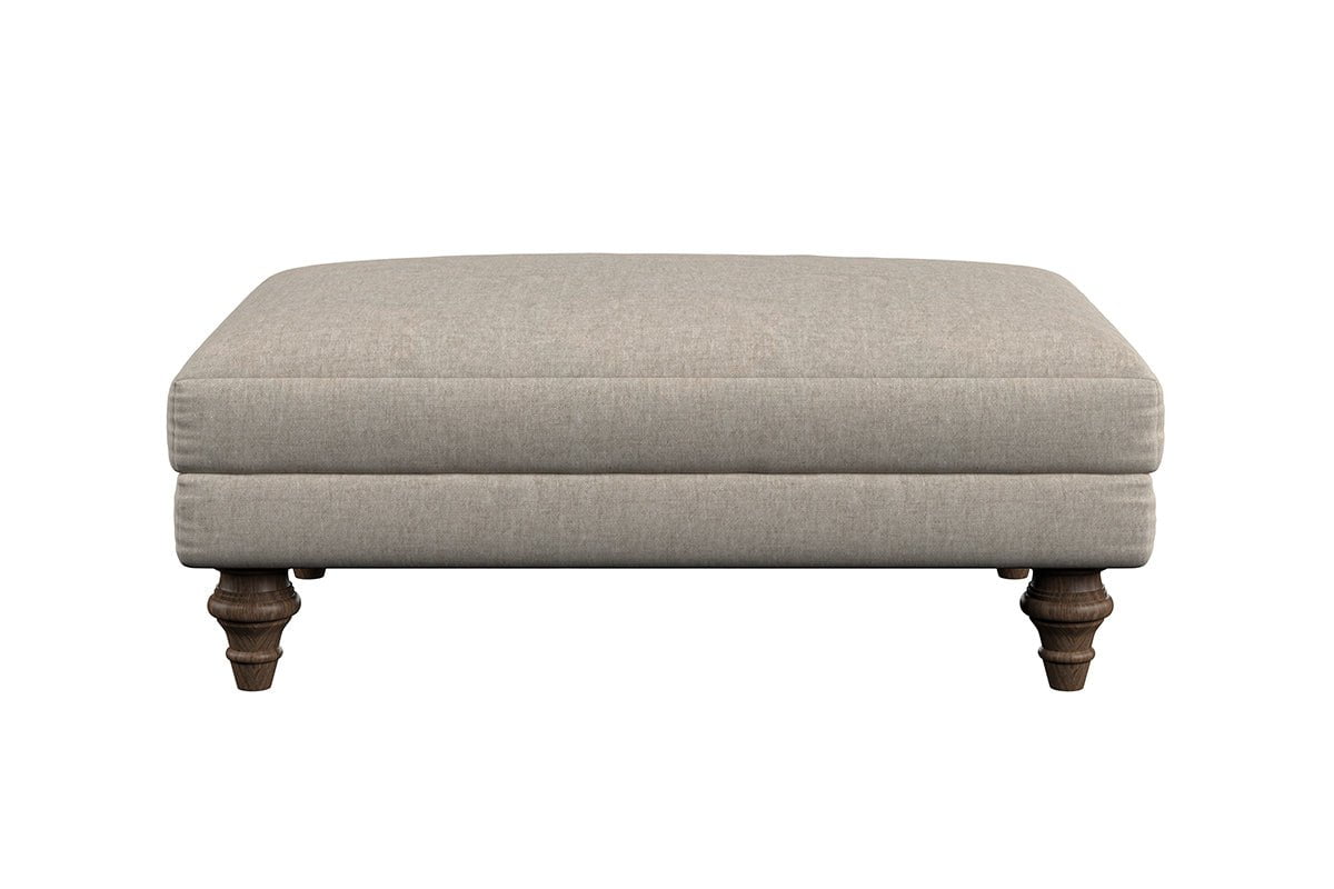 Deni Medium Footstool - Brera Linen Pebble