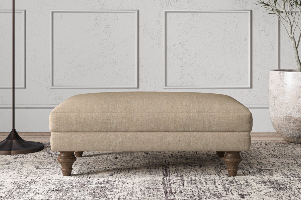 Deni Medium Footstool - Brera Linen Pebble