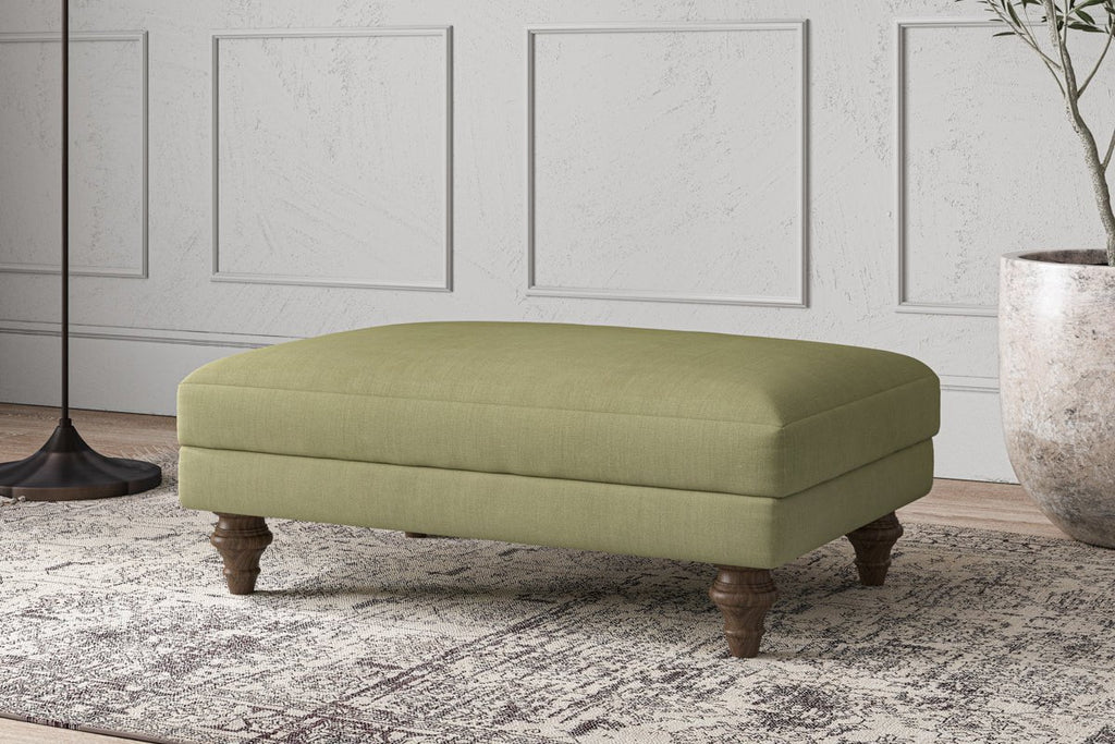 Deni Medium Footstool - Brera Linen Sage