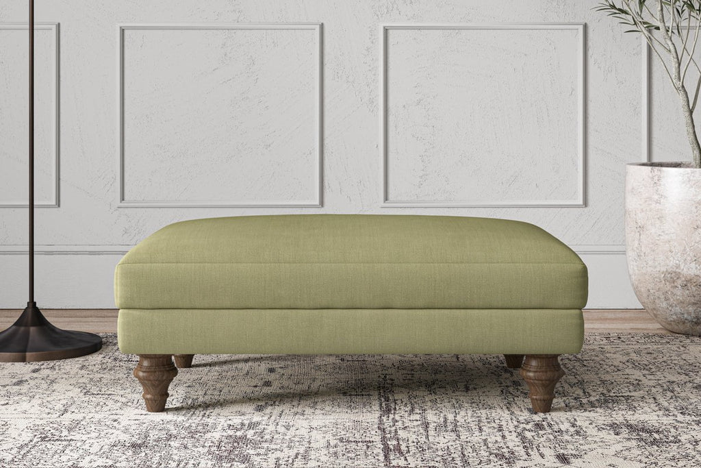 Deni Medium Footstool - Brera Linen Sage
