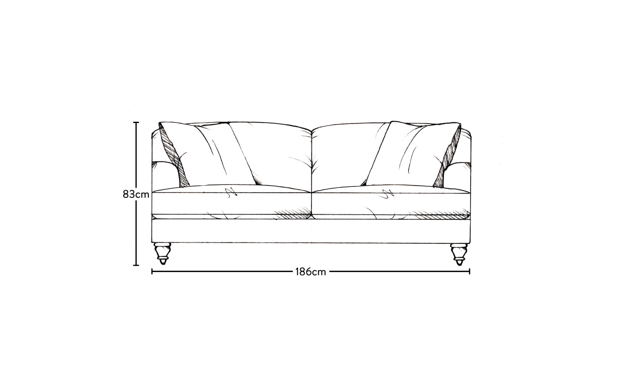 Deni Medium Sofa - Brera Linen Natural