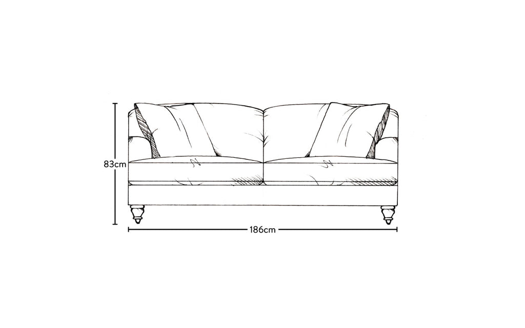 Deni Medium Sofa - Brera Linen Pebble