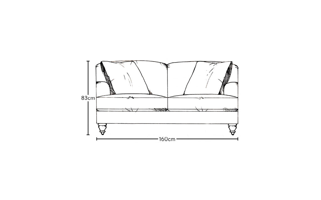 Deni Small Sofa - Brera Linen Chestnut