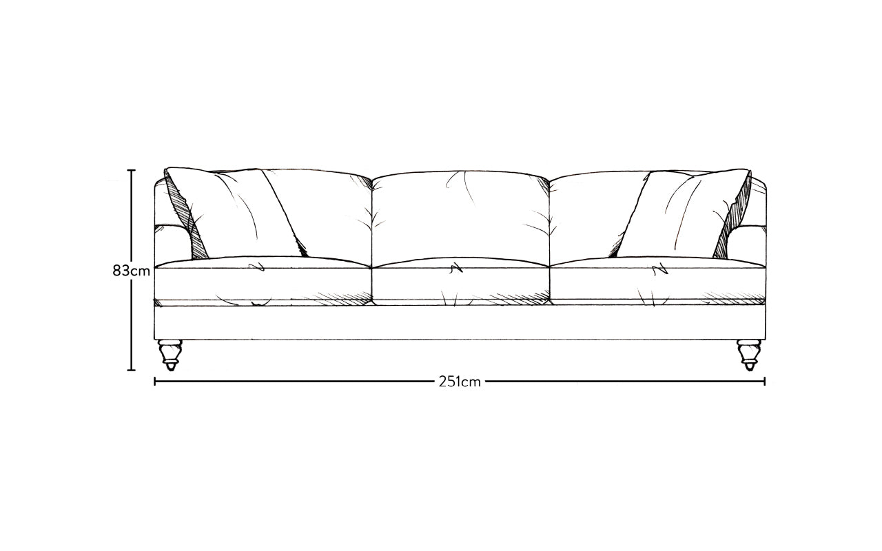 Deni Super Grand Sofa - Brera Linen Espresso