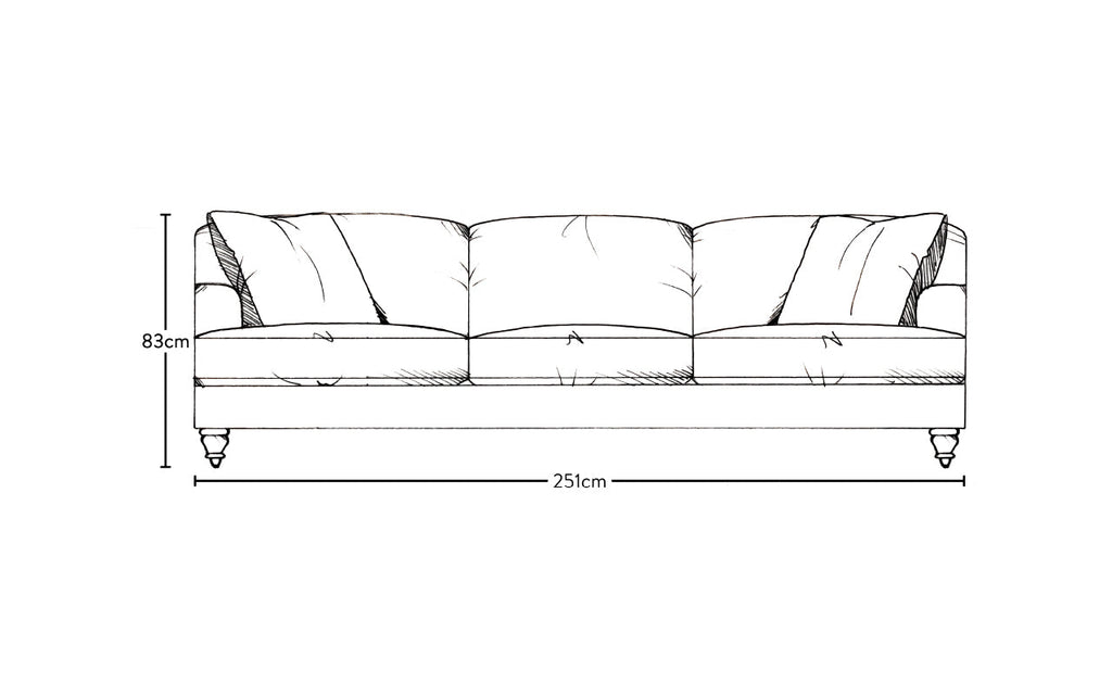 Deni Super Grand Sofa - Brera Linen Indigo