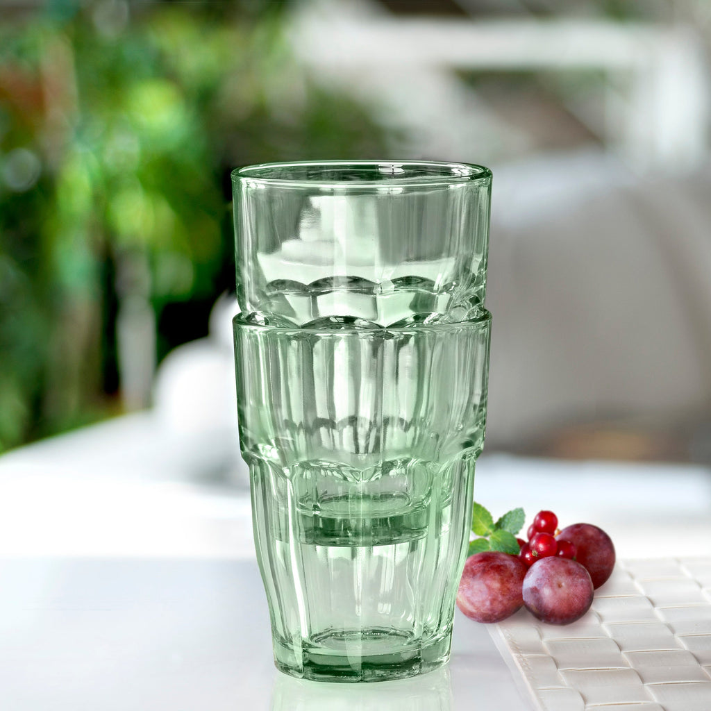 Rock Bar 12.5 oz. Beverage Stackable Drinking Glasses (Set of 6)