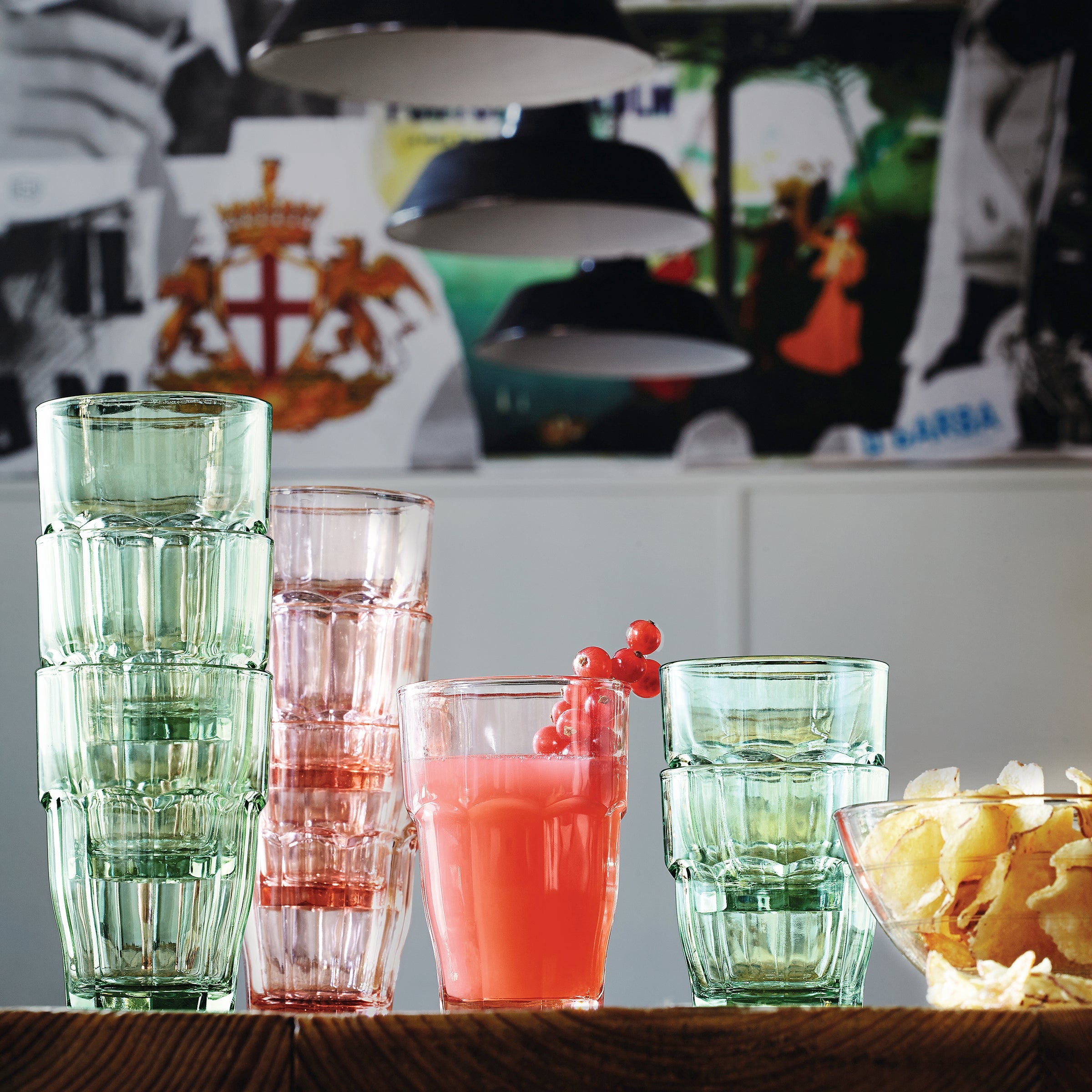 Rock Bar 9.25 oz. Rocks Stackable Drinking Glasses (Set of 6)