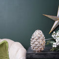 Antique Pinecone LED Light Decoration | Silver