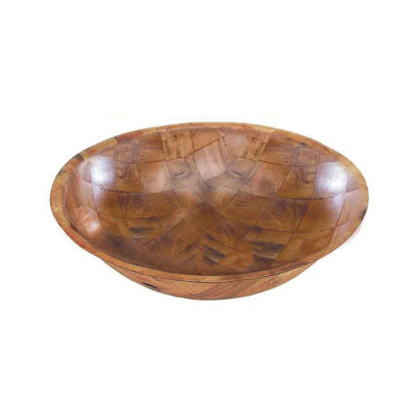 Woven Wood Salad Bowl, 14