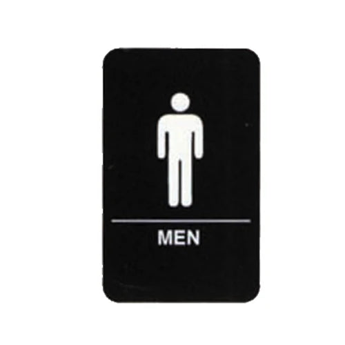 Tablecraft 695635Men's Restroom Braille Sign, 9 x 6