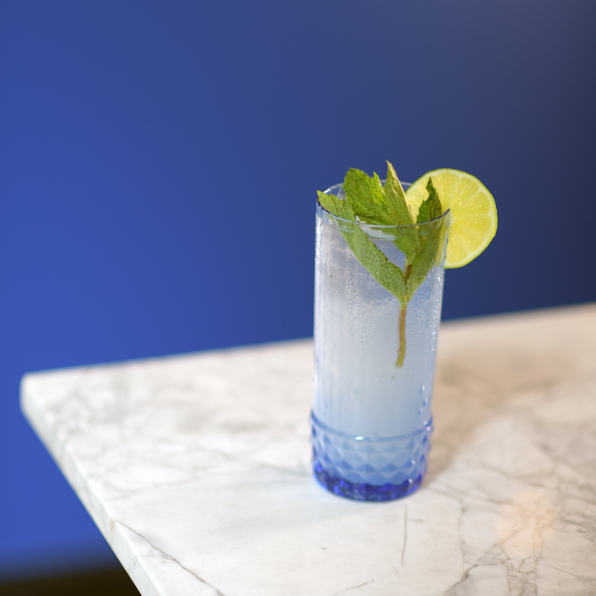 America '20s 16.25 oz. Cooler Drinking Glasses, Sapphire Blue (Set of 6)