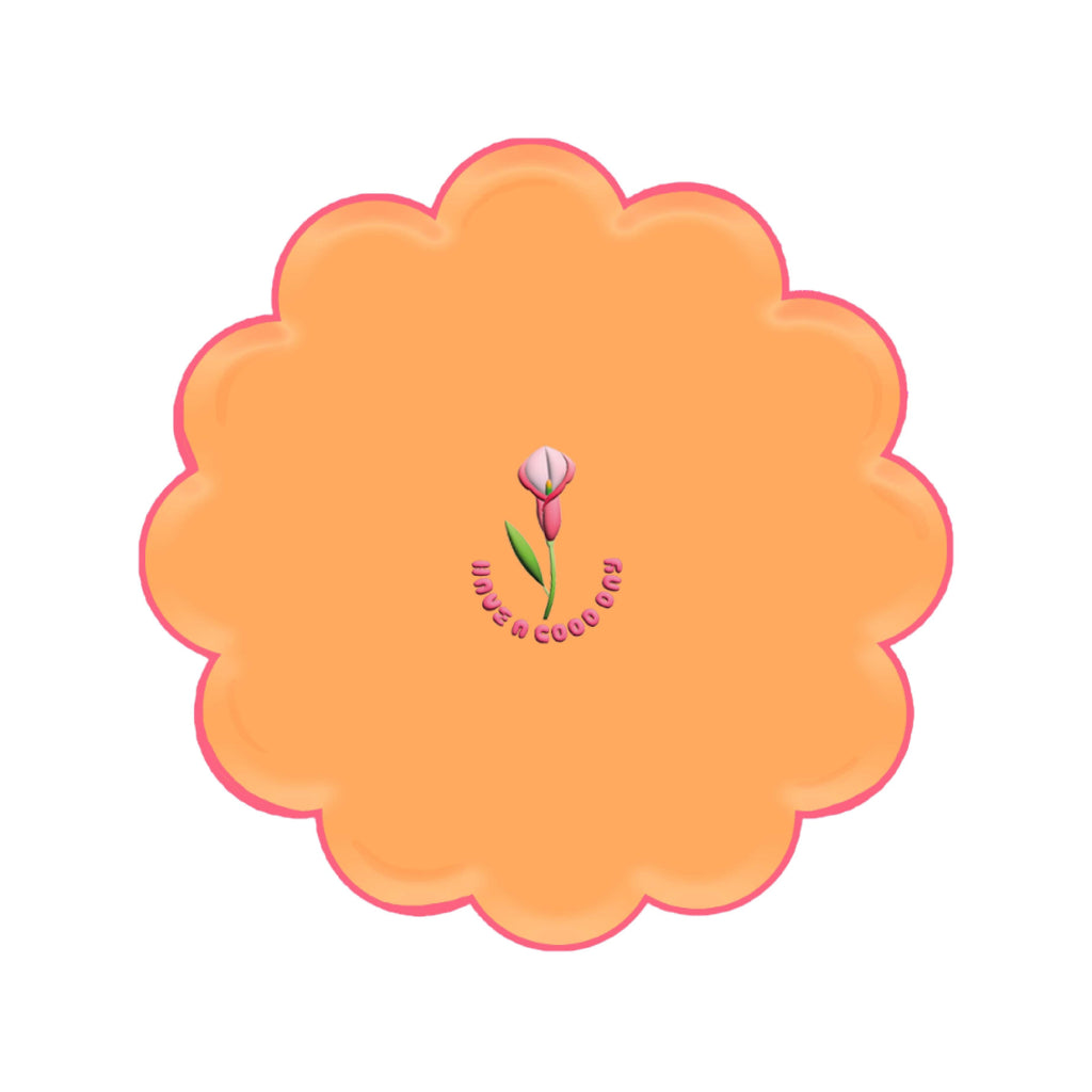 Ceramic 'Have A Good Day' Decorative Flower Plate | Living Collection